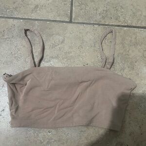Forever 21 Mauve/Taupe Cropped Tank Top